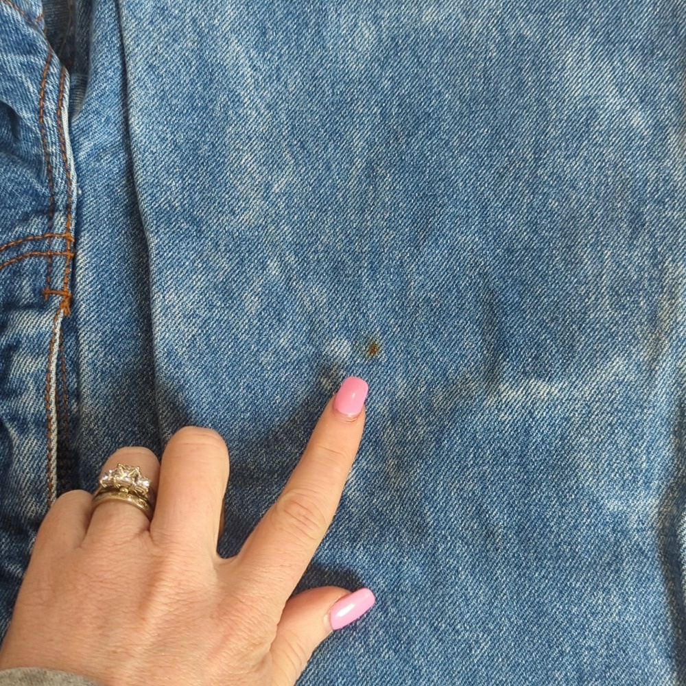 Bonjour Vintage Denim High Rise Jeans With Zipper Bow Design Rear Hem Size 26" - Picture 12 of 13